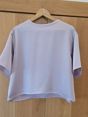 Uniqlo C Satin Oversized Shirr in Lilac, Sold Out, Rare, Ltd Edition, Small, GUC